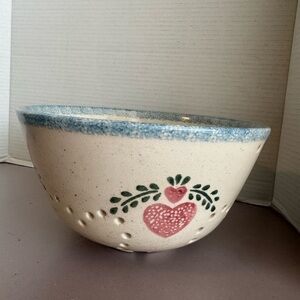 Handcrafted Ceramic Bowl with Heart Design Cottage Core Decor